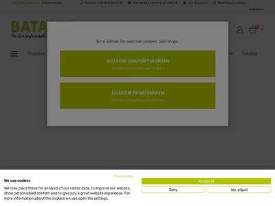 Website von BATANIA DIRECT GmbH