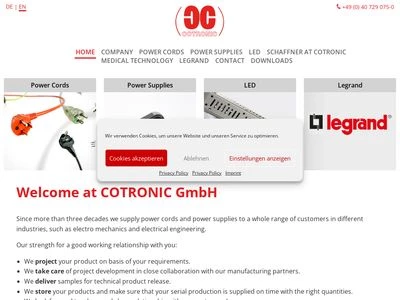 Website von COTRONIC GmbH