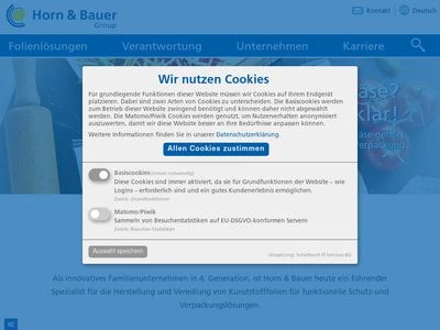 Website von Horn & Bauer GmbH & Co. KG