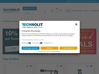 Website von TECHNOLIT GmbH