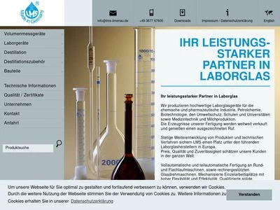 Website von LMS Labor- und Messgeräte GmbH Stützerbach