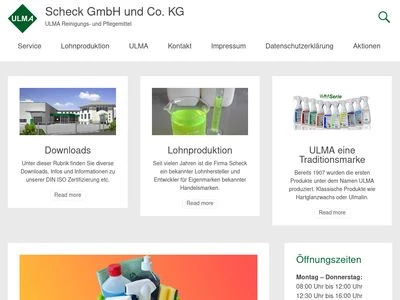 Website von Scheck GmbH & Co. KG
