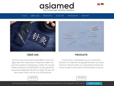 Website von asia-med GmbH