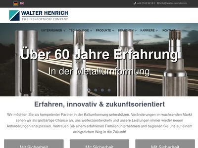 Website von Walter Henrich GmbH