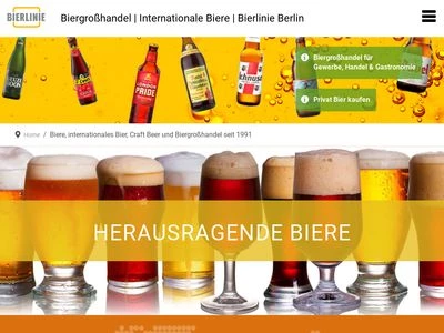 Website von Bierlinie GmbH