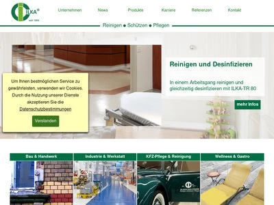 Website von ILKA-Chemie GmbH