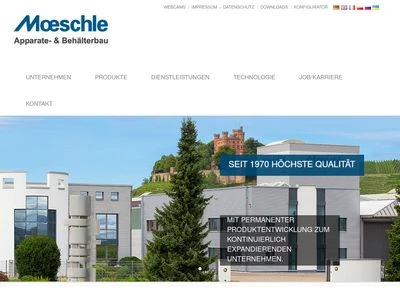 Website von Ernst Möschle Behälterbau GmbH
