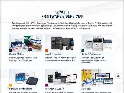 Website von spath printware + service GmbH & Co.KG