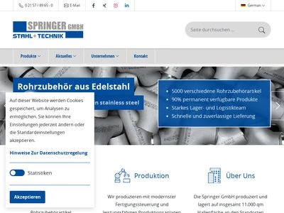 Website von Springer GmbH