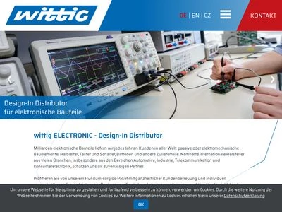 Website von wittig ELECTRONIC GmbH