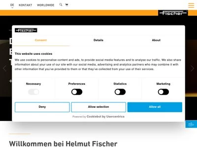 Website von Helmut Fischer GmbH