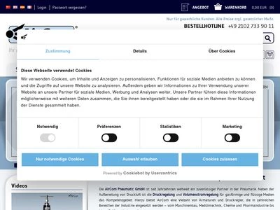 Website von AirCom Pneumatic GmbH