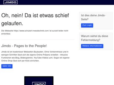 Website von Schubert Messtechnik GbR