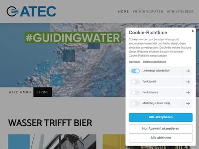 Website von ATEC GmbH