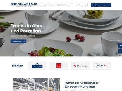 Website von Gerd van Well & Co. GmbH & Co. KG