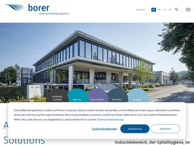 Website von Borer Chemie AG