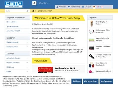 Website von OSMA Werm GmbH