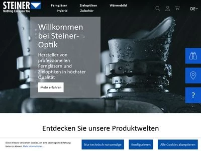 Website von STEINER-OPTIK GmbH