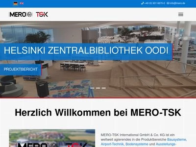 Website von MERO-TSK International GmbH & Co. KG