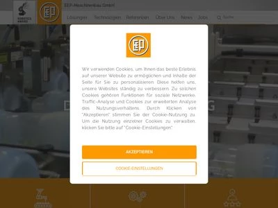 Website von EEP-Maschinenbau GmbH