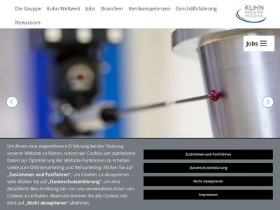 Website von Kuhn Industrie Holding GmbH