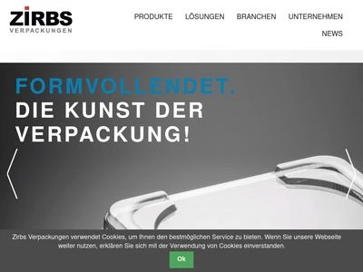 Website von Zirbs Kunststoffverarbeitung-Verpackungen e.Kfr.