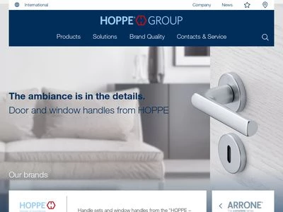 Website von Hoppe Holding AG