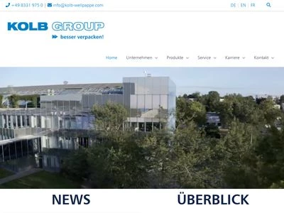 Website von HANS KOLB Wellpappe GmbH & Co KG