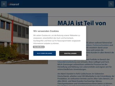 Website von MAJA-Maschinenfabrik Hermann Schill GmbH