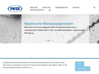 Website von Rezi Microfaserprodukte GmbH