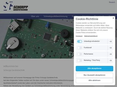 Website von Schorpp Gerätetechnik