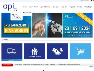 Website von api Computerhandels GmbH