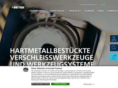 Website von BETEK GmbH & Co. KG