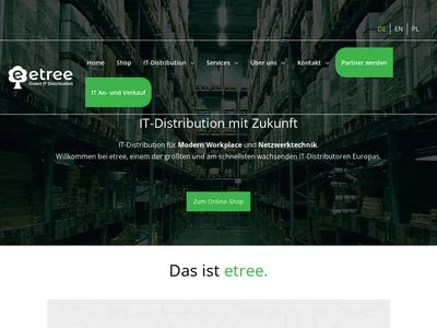 Website von etree GmbH