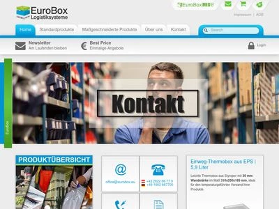 Website von EuroBox Logistiksysteme GmbH