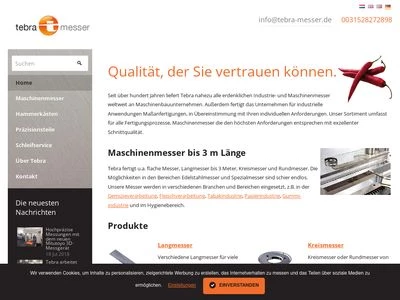 Website von Tebra Deutschland