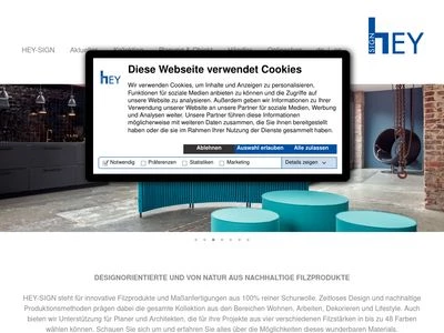 Website von HEY-SIGN GmbH