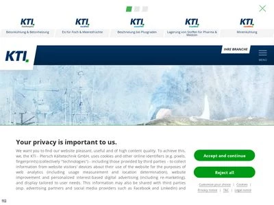 Website von KTI-Plersch Kältetechnik GmbH