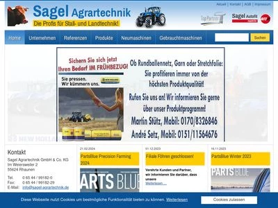 Website von Sagel Agrartechnik e.K.