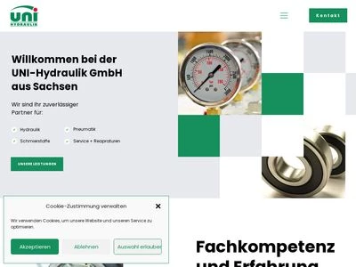 Website von UNI-Hydraulik GmbH