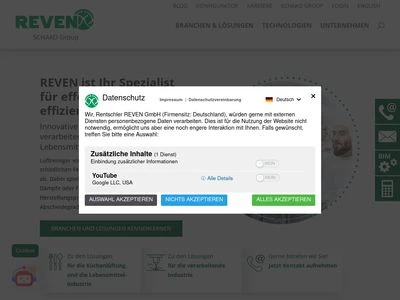Website von Rentschler REVEN GmbH
