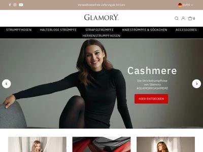 Website von Glamory Hosiery GmbH & Co. KG