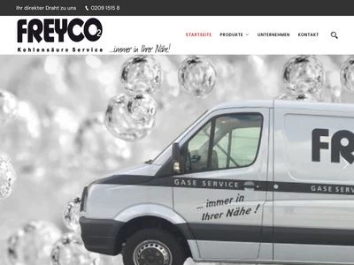 Website von FREYCO Kohlensäure GmbH & Co. KG