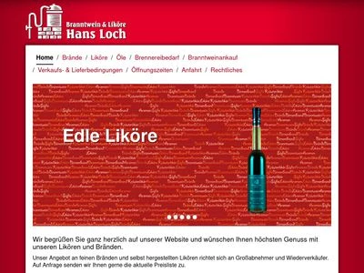 Website von Hans Loch Branntweinhandel Liköre