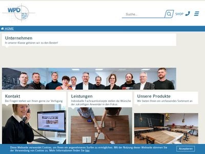 Website von WPO Objekt- und Fachraumeinrichtung GmbH