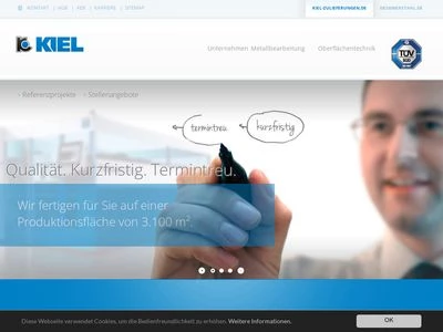 Website von KIEL Zulieferungen GmbH