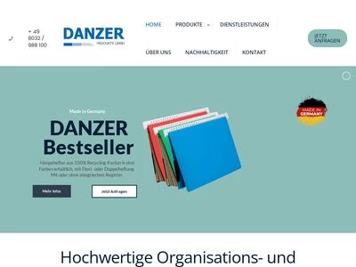 Website von Danzer Produkte GmbH Vogt & Söhne