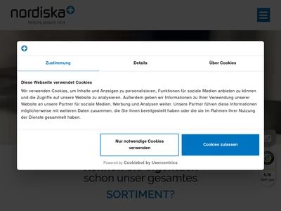 Website von nordiska GmbH & Co. KG