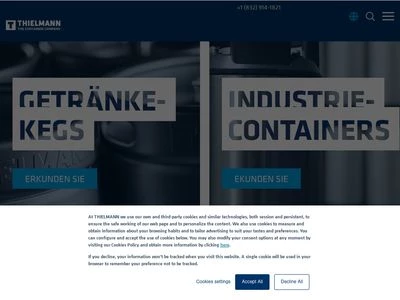Website von THIELMANN - The Container Company