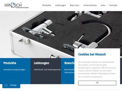 Website von Hinzsch Schaumstofftechnik GmbH & Co.KG